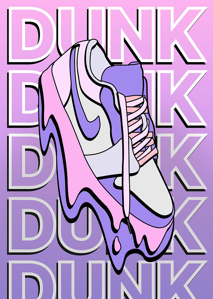 Drippy Purple Shoe