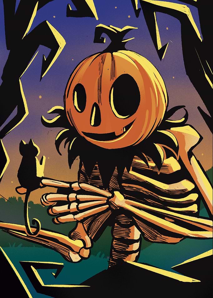 Skeleton Pumpkin