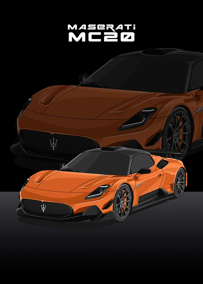 maserati mc20 orange