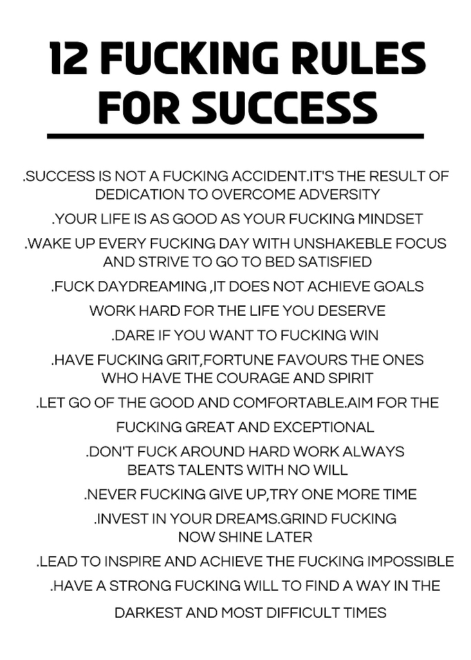 12 Rules For Success