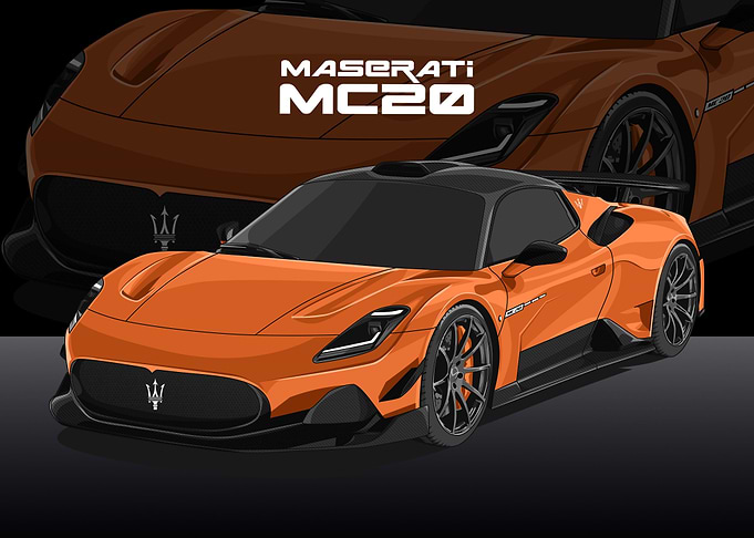 maserati mc20 orange