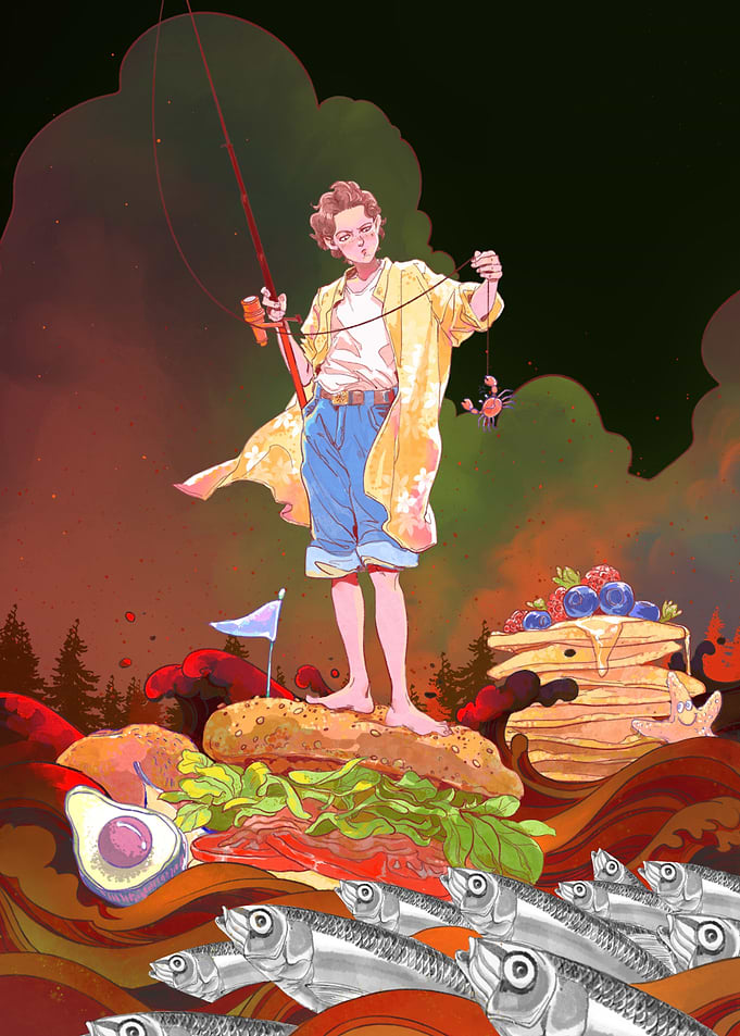 Hamburge and Boy