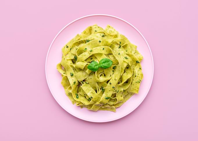 Pasta with pesto sauce