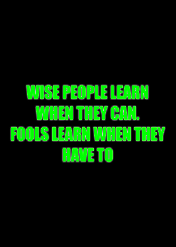 wise people learn when