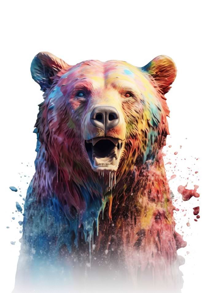 Colored Marble Bear