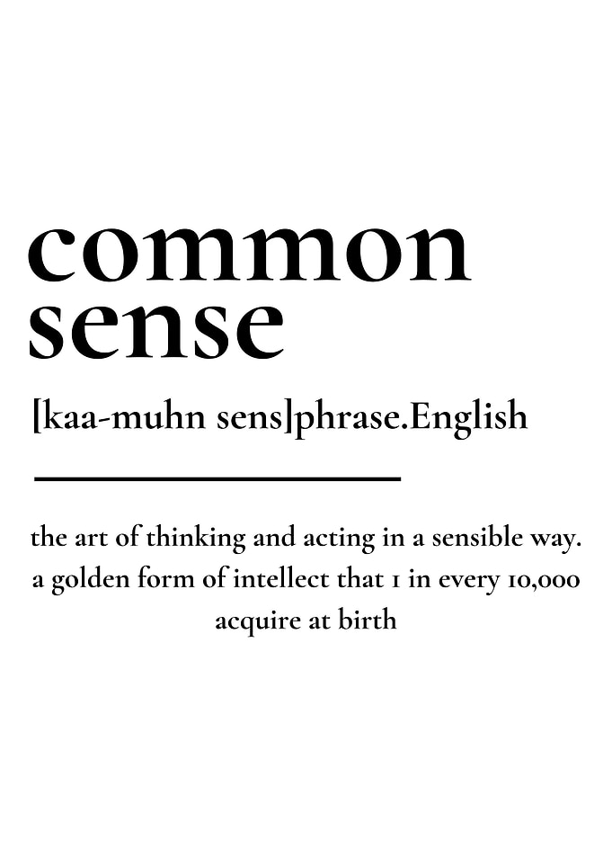 Funny Office commom sense