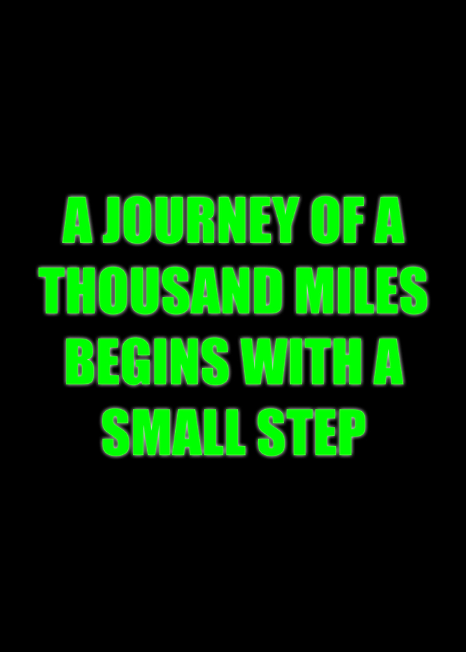 a journey of a thousand