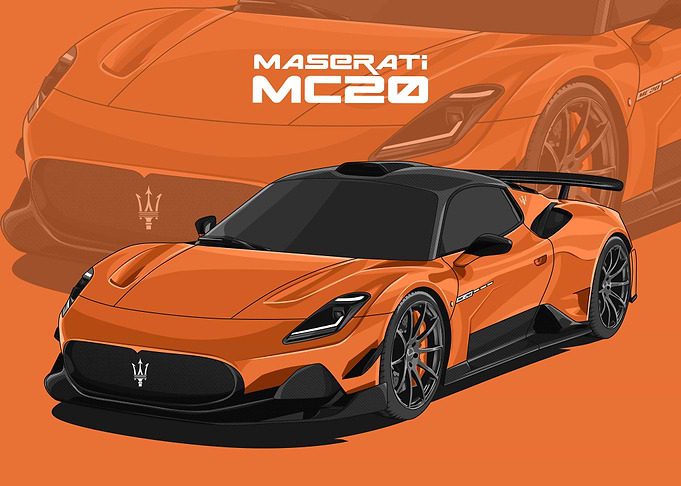 maserati mc20 orange