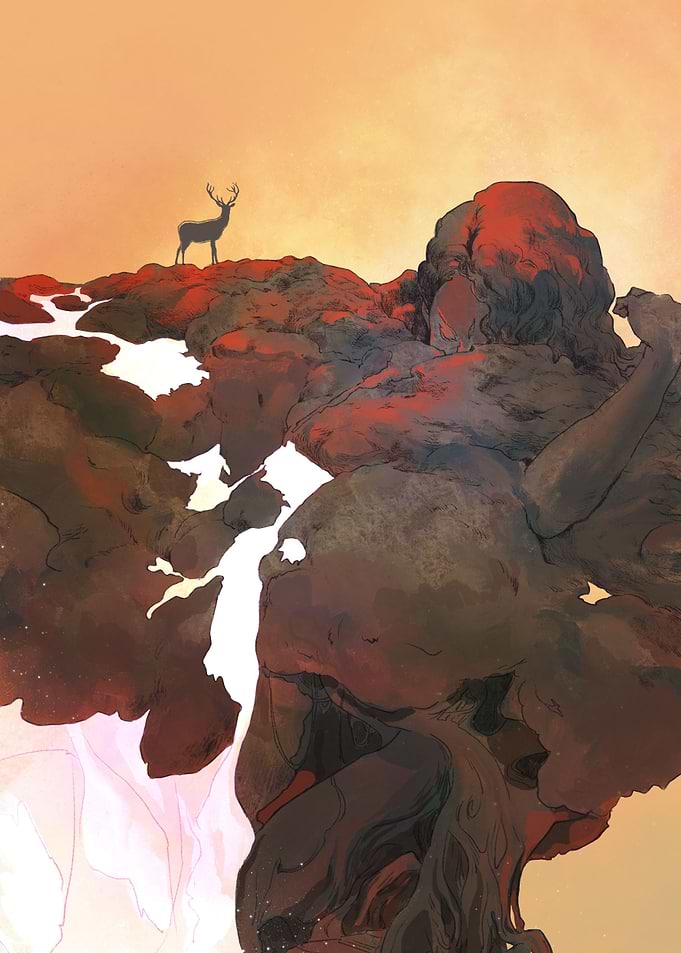 The sleeping mother earth