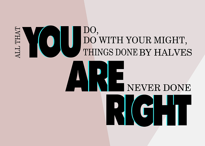 You Are Right