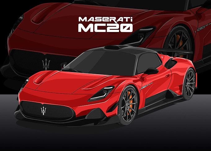 maserati mc20 red