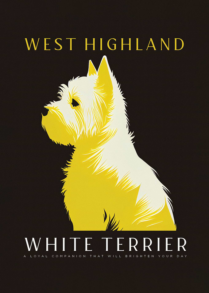 Chic Westie Retro Print