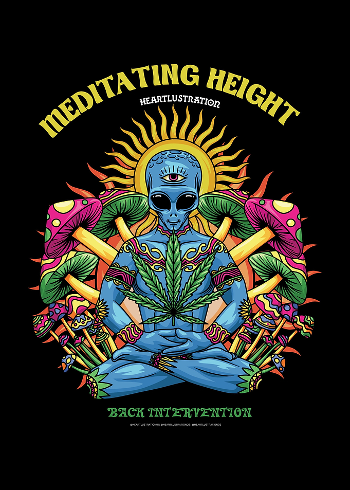 meditating alien