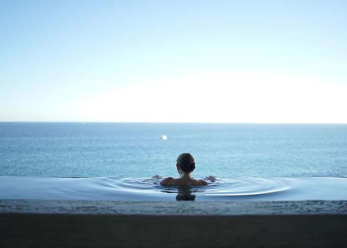 Woman in a pool