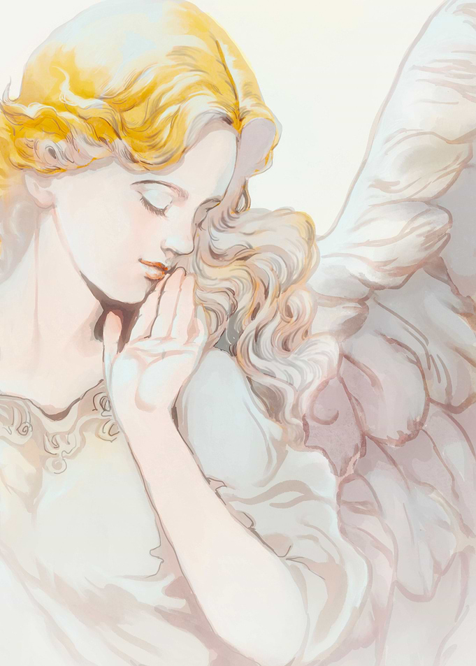 A smiling angel girl