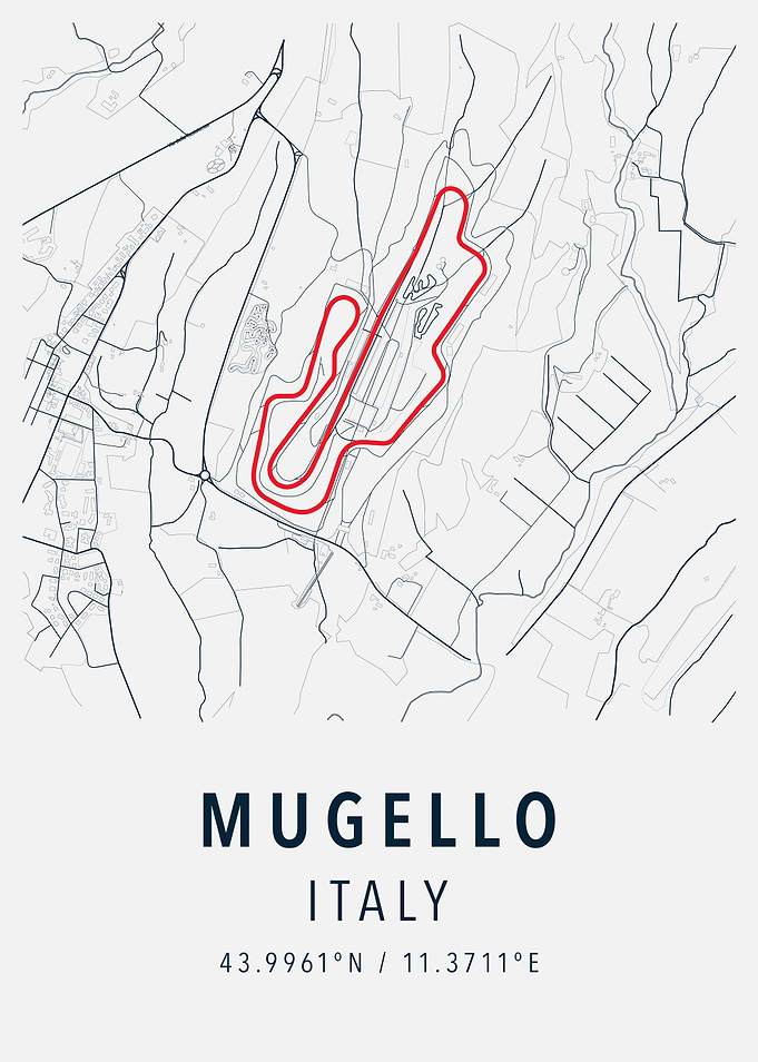 mugello simple track print