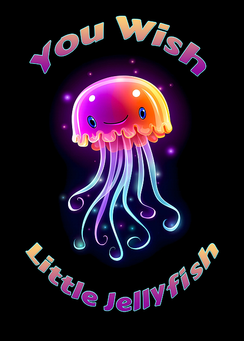 You Wish Jellyfish — kids room metal wall art