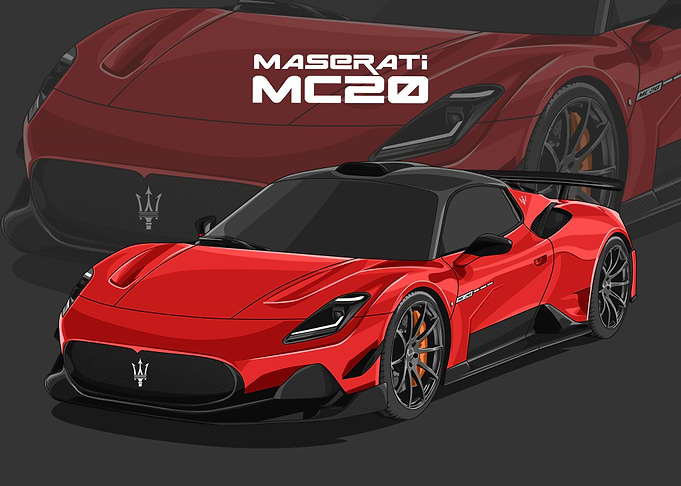 maserati mc20 red