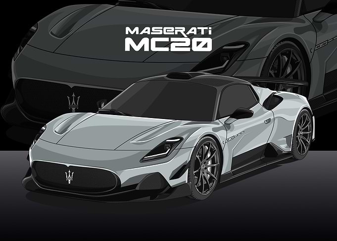 maserati mc20 silver