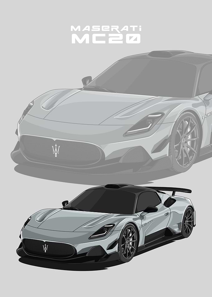 maserati mc20 silver