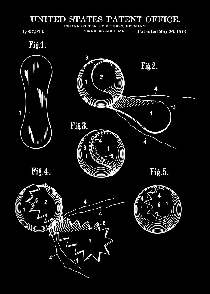 Tennis ball patent