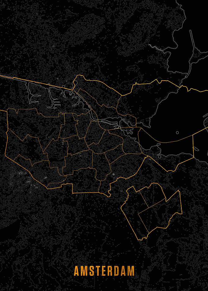 Topographic map Amsterdam