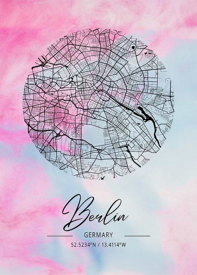 Berlin Beta Watercolor Map