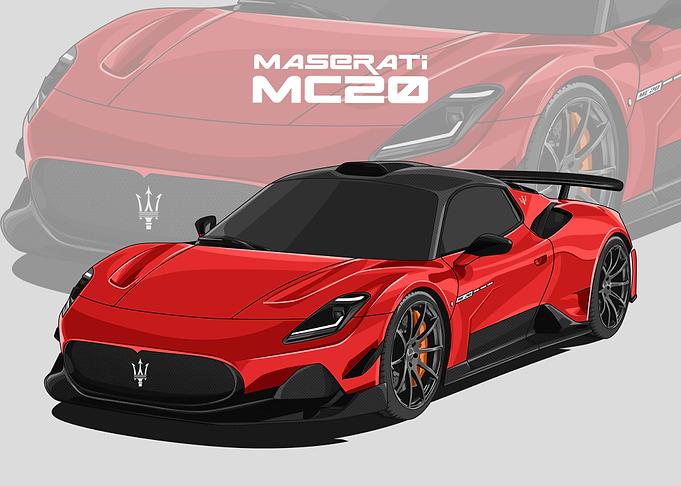 maserati mc20 red