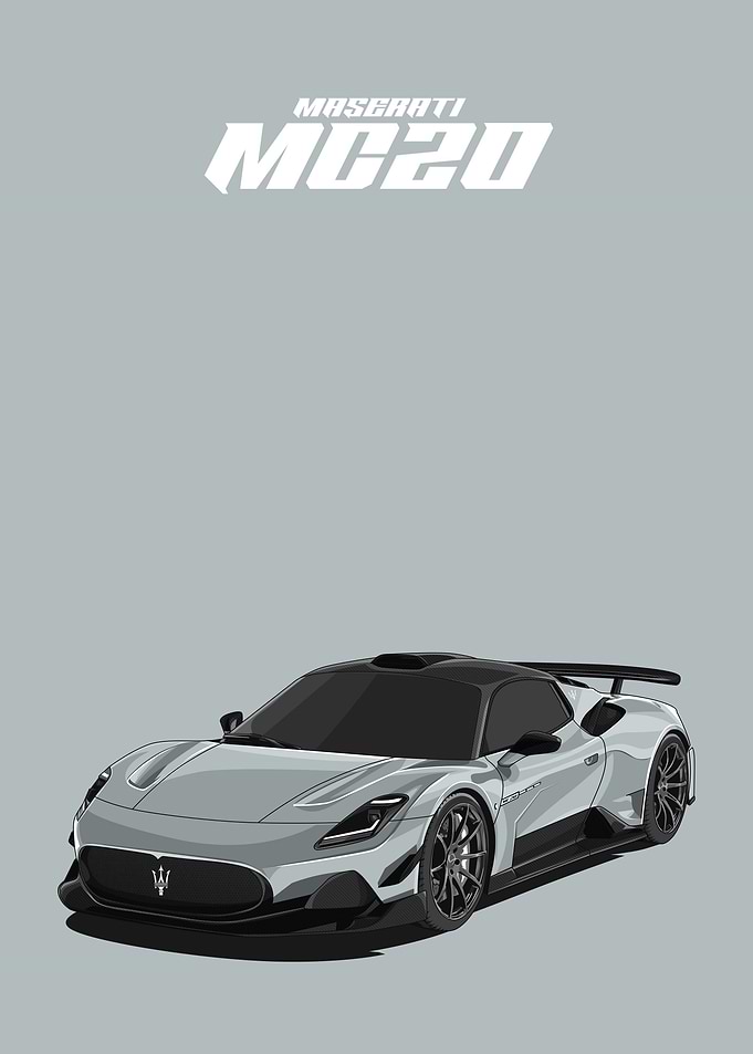 maserati mc20 silver