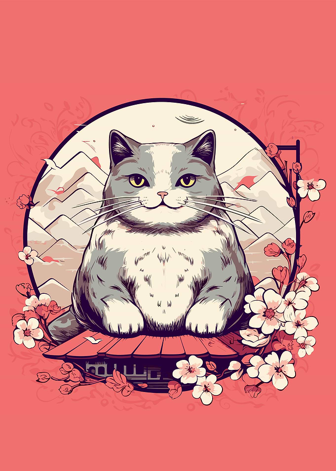 Funny Japanese Cat