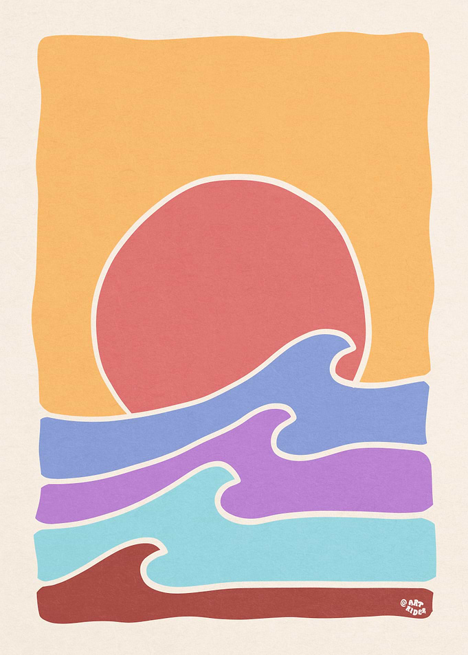 Sunset surf