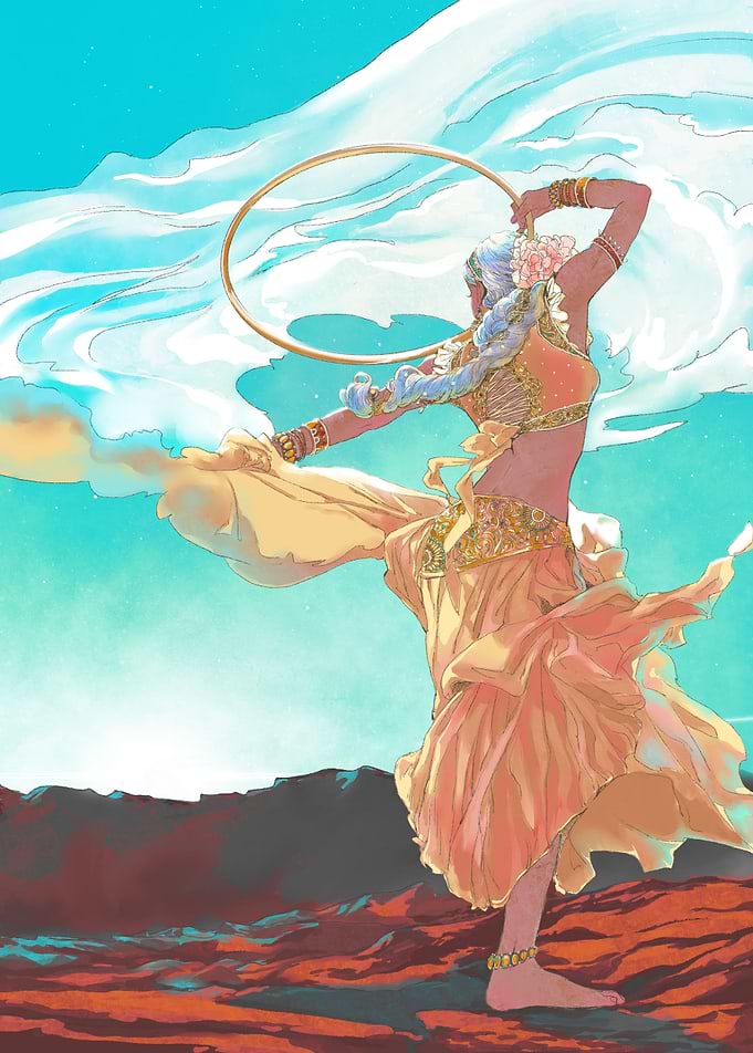 Dancer under the sky