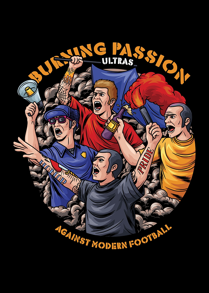 Football fans celebrating