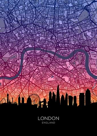 London Skyline Map