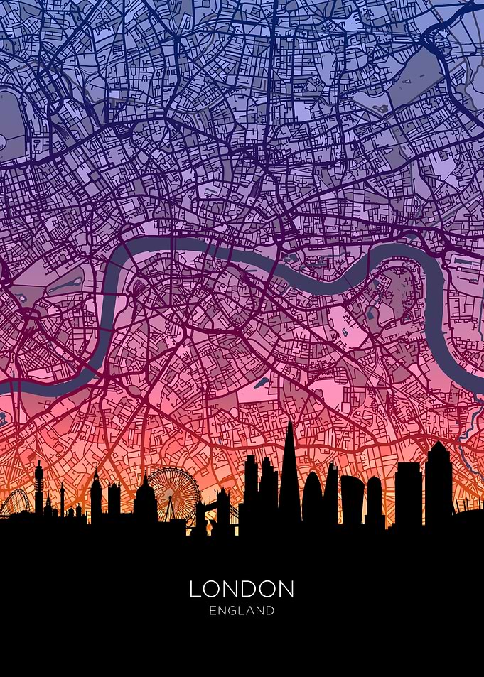 London Skyline Map