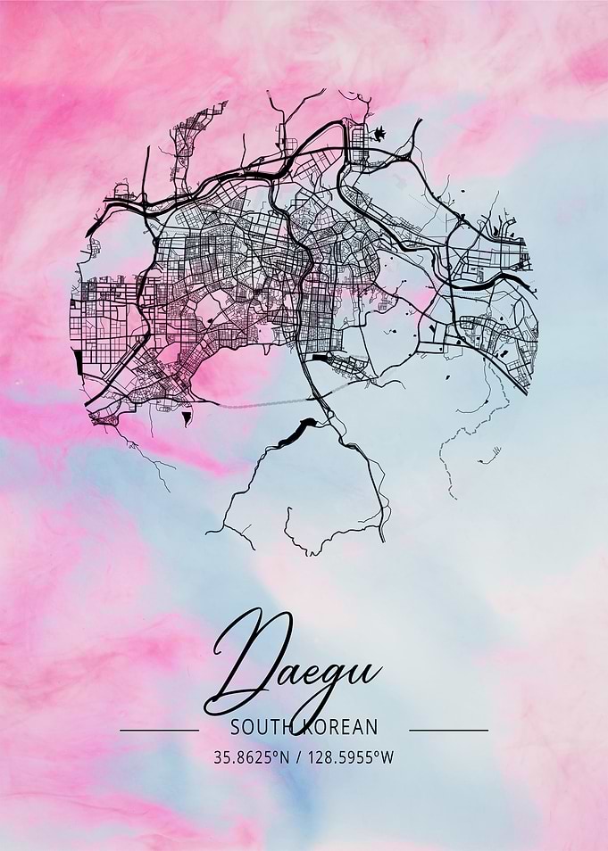 Dijon Beta Watercolor Map