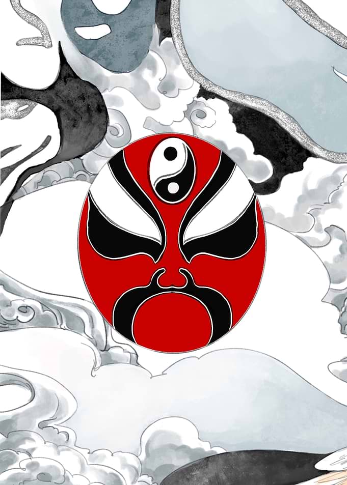 Peking Opera Red Mask