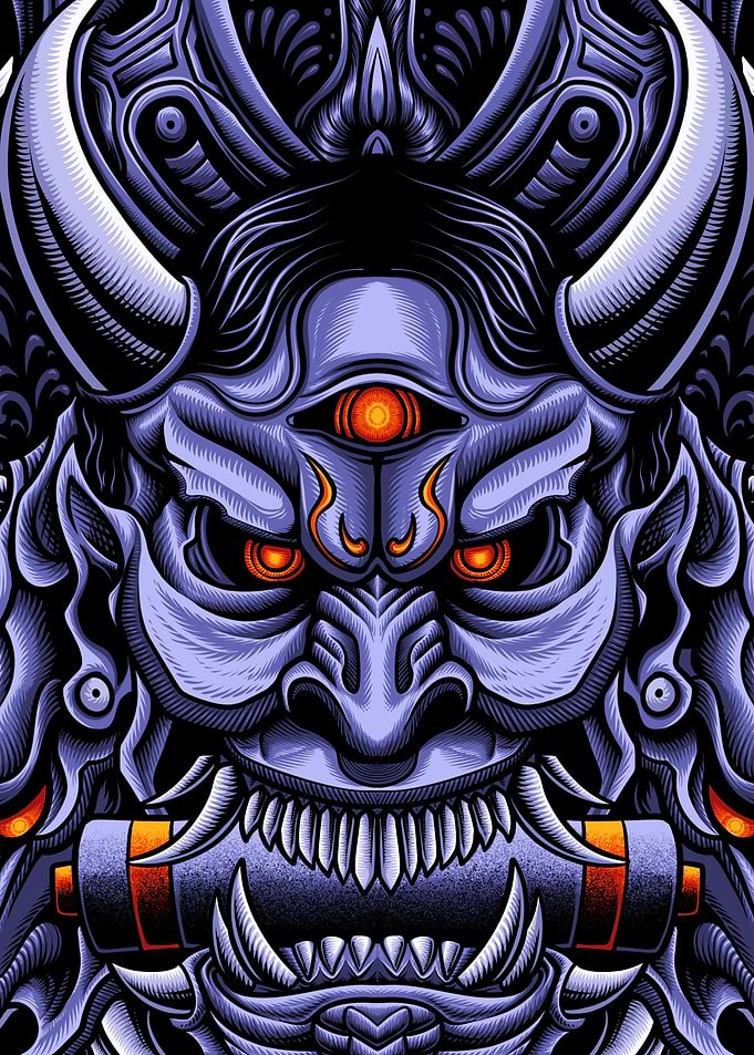 japanese oni mask