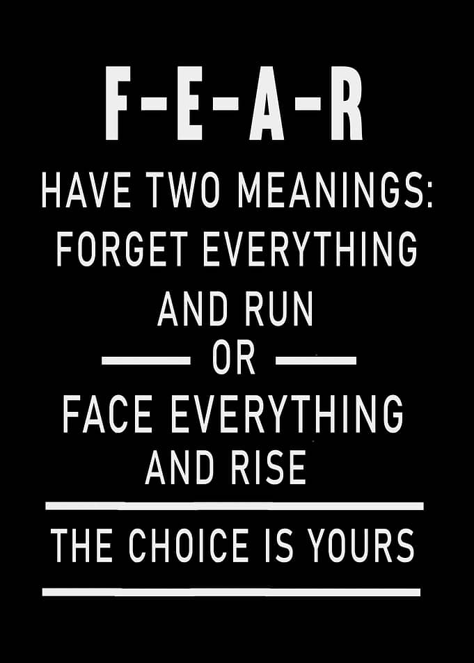 fear has two meanings