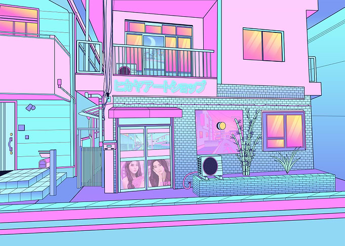 japanese shop pop art