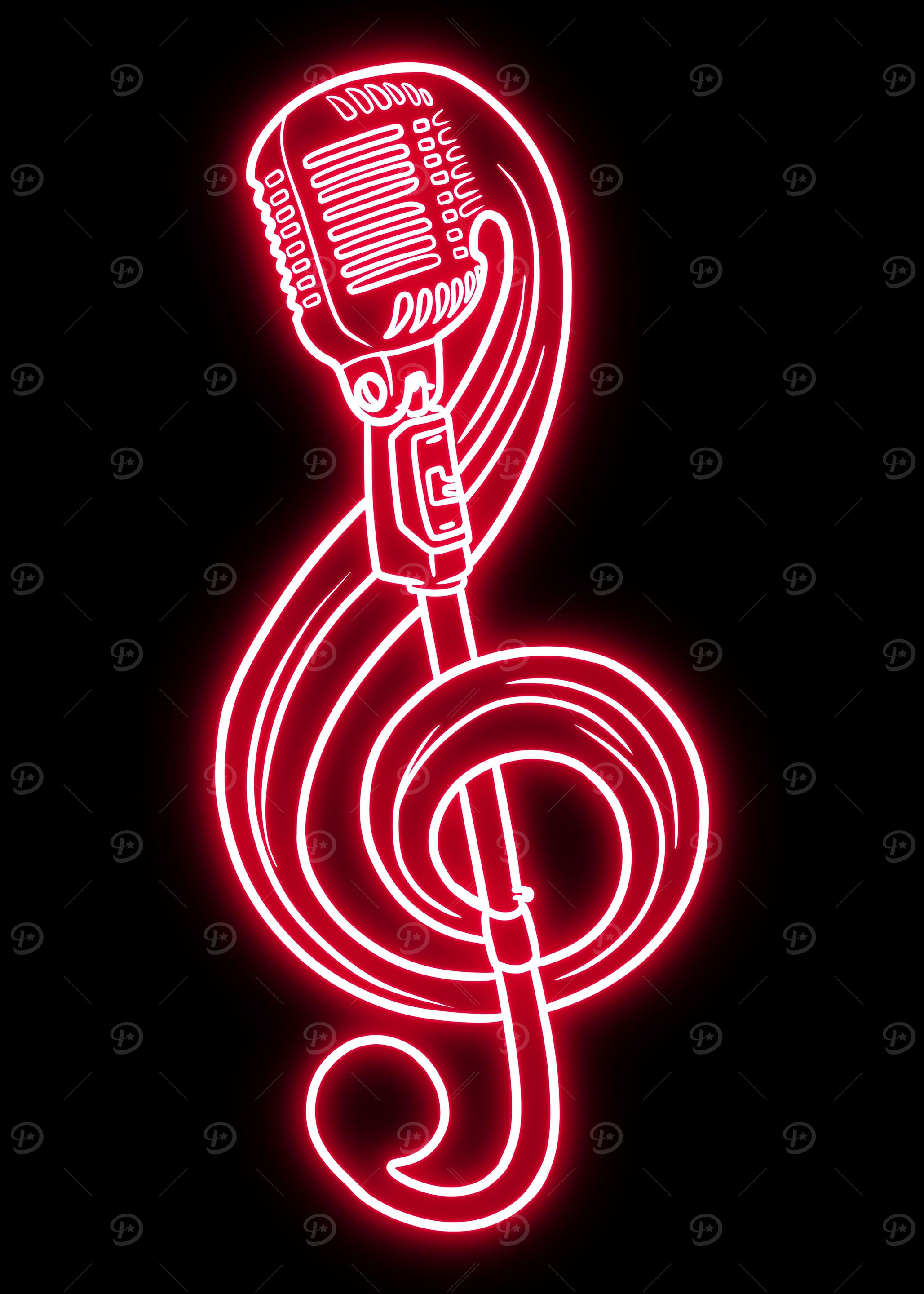 mic singer neon