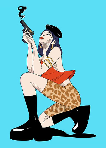 Girl with a gun