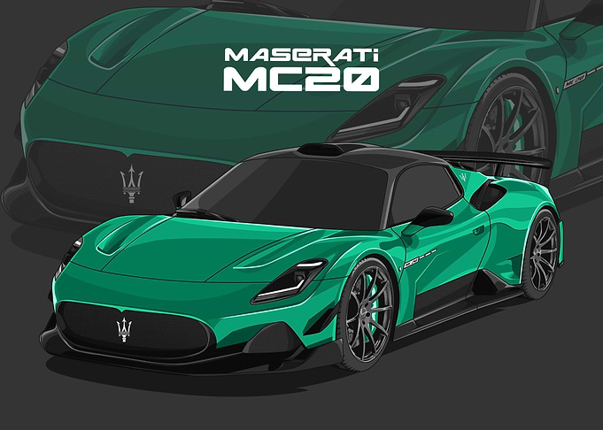 maserati mc20 green