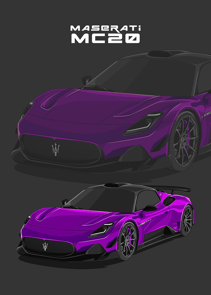 maserati mc20 violet