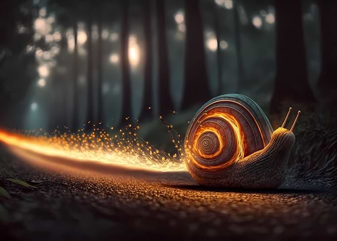 Super fast snail