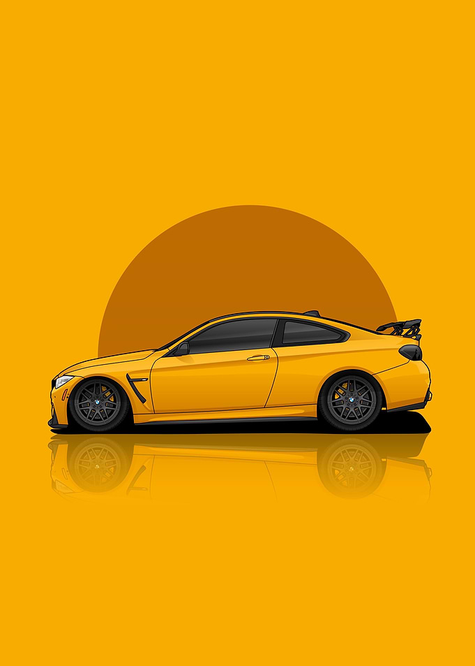 Art Car BMW M4 F82 yellow