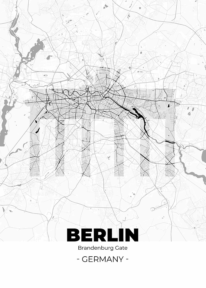 Berlin City Map White