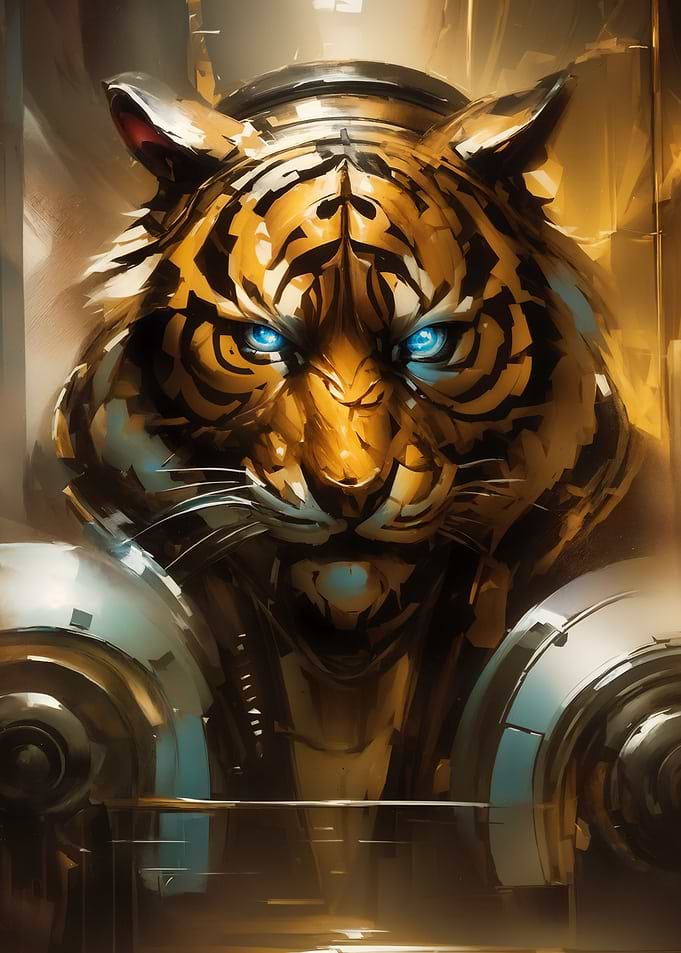 Cyberpunk tiger