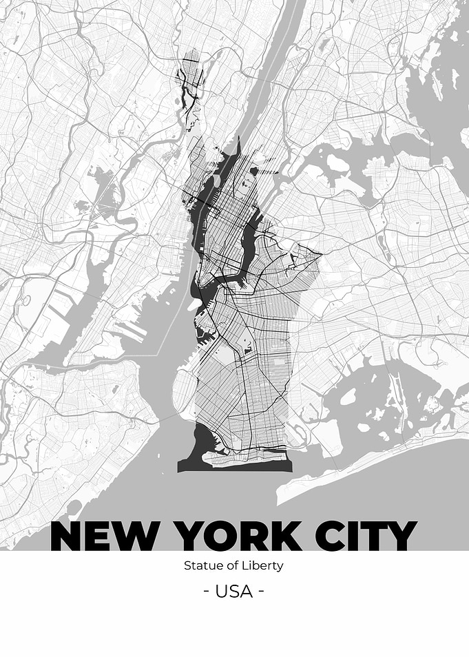 New York City Map White