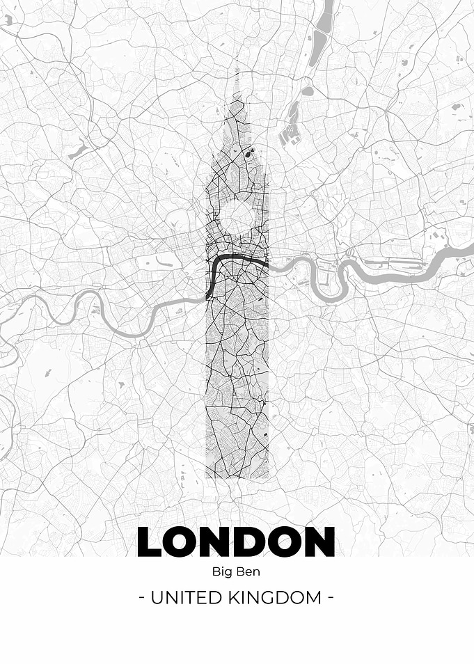 London City Map White
